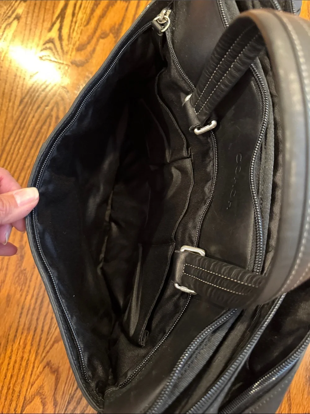 Coach Lexington commuter leather laptop bag -Dual Handles and Crossbody Strap